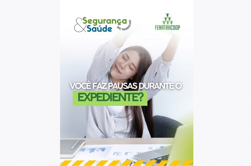 Fenatracoop alerta: pausas durante a jornada de trabalho previnem lesões