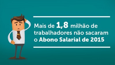 Mais de 1,8 milhão de trabalhadores ainda não sacaram Abono Salarial de 2015