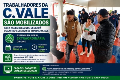SINTRASCOOPA: Mobilização reforça Participação dos trabalhadores na assembleia